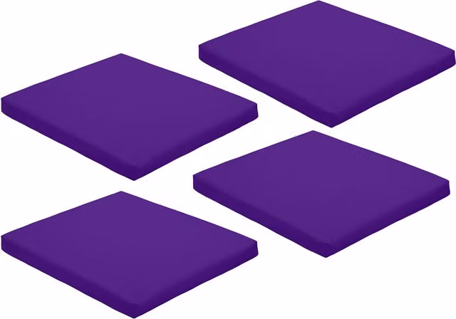 Gardenista Purple Square Outdoor Patio Seat Pad and Garden Chair Cushion Set of 4