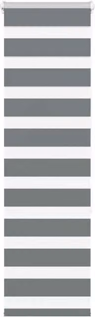 Berkfield Home Grey Polyester Zebra Blind W/H: 40 x 150 cm