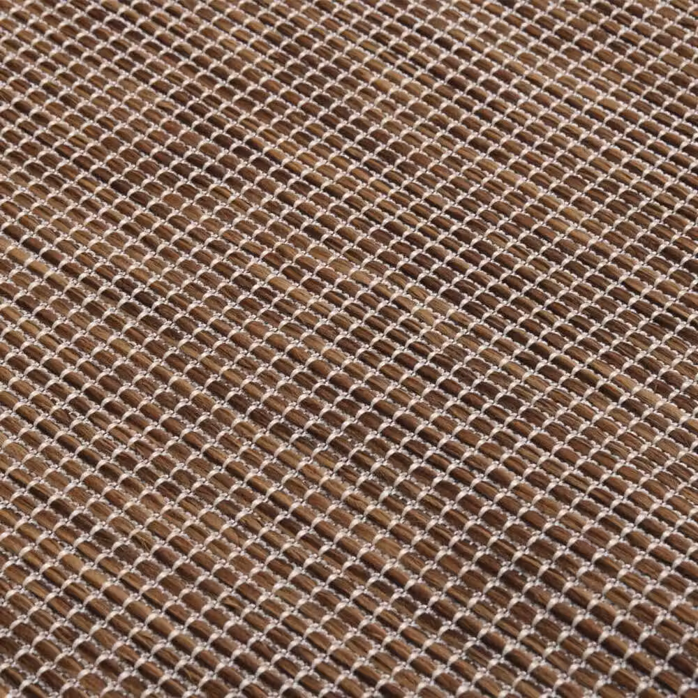 Berkfield Home Brown Flatweave Outdoor Garden Rug, W/D: 100 x 200 cm – 4