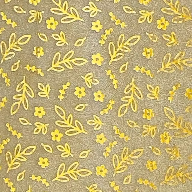 Syntego Pack of 10 Gold Floral Sparkle Construction Paper Sheets, A4