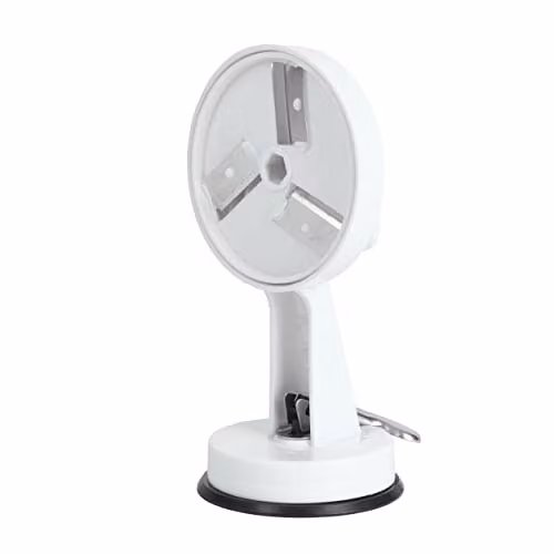 KitchenCraft Rotary Runner Bean Slicer with Suction Pad, White and Black, Stainless Steel and Plastic, 23 cm
