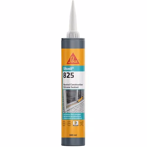 Sika Sikasil 825 Flexible Silicone Sealant in Portland Stone Beige, 380 ml – 1