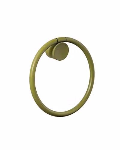 Cosmo COSMIC Wall-Mounted Metal Towel Ring in Green, Diameter: 20 cm – 1