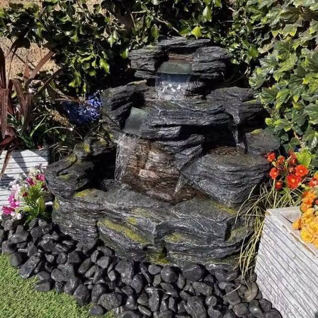 Tranquility Granadas Rock Effect Grey Cascade Water Feature