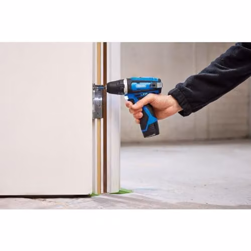 Draper 12V Drill Driver in Blue and Black with 1.5Ah Rechargeable Battery and Fast Charger – 2