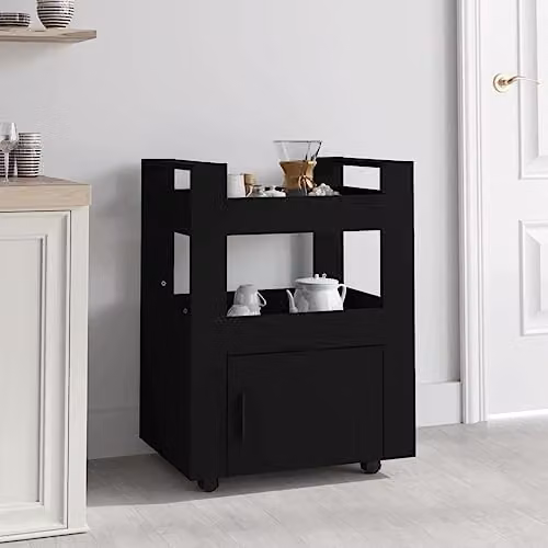 vidaXL Kitchen Trolley Black W/D/H: 60 x 45 x 80 cm – 2