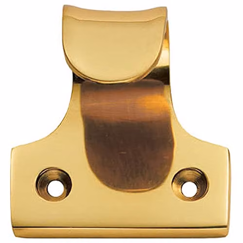 Loops Cast Sash Window Lift in Polished Brass
