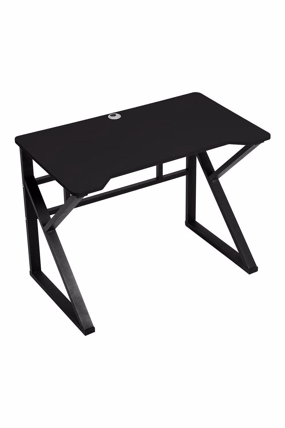 H&O Direct K-Shaped Frame Gaming Table and Office Desk in Black – 3