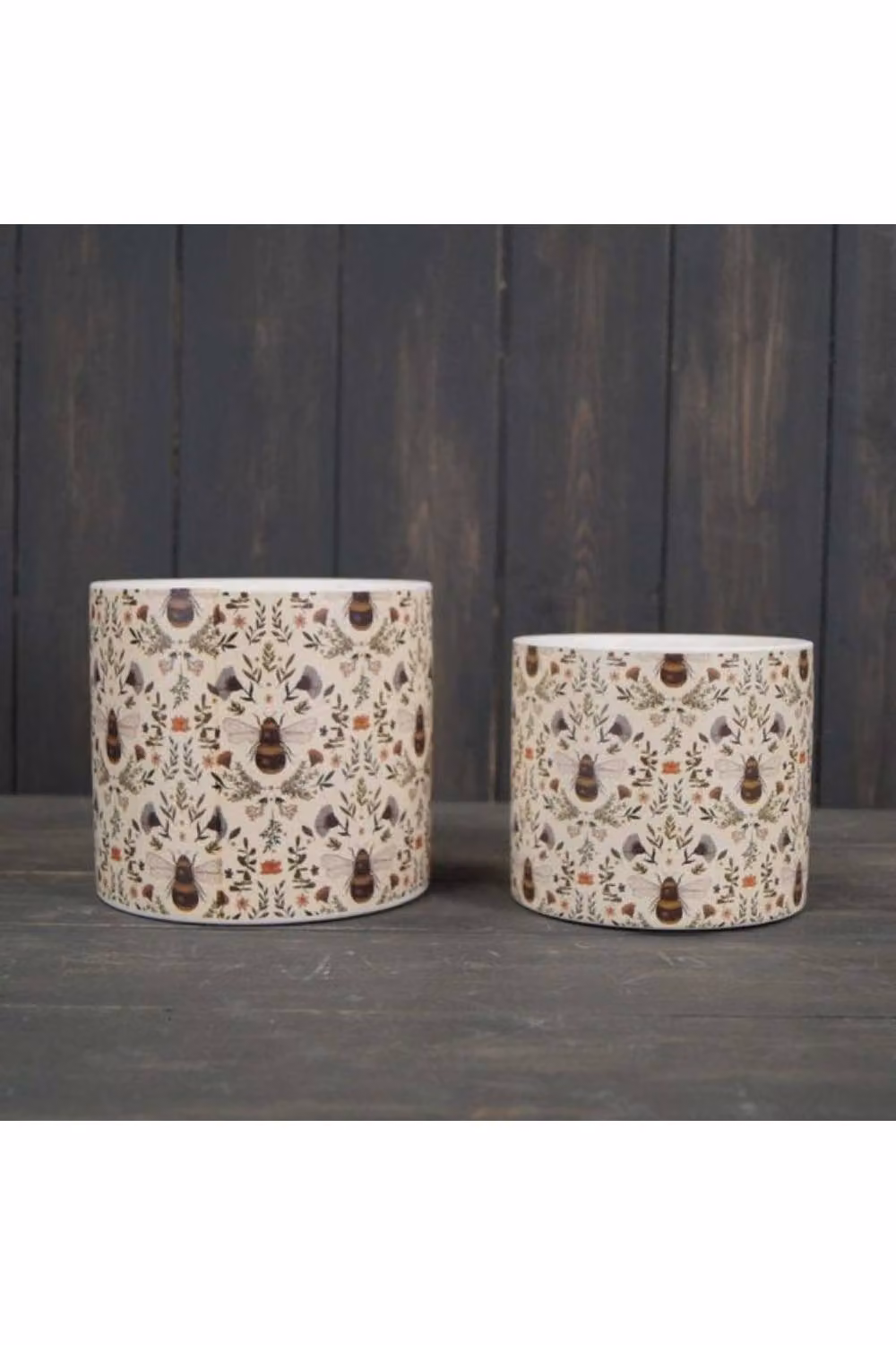 KDMD Charming Botanical Bee Ceramic Pot in Cream and Multicolour – 2