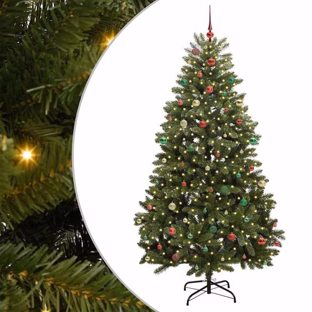 Berkfield Home Green Artificial Christmas Tree with Stand, Height: 240 cm, PVC and Metal – 2