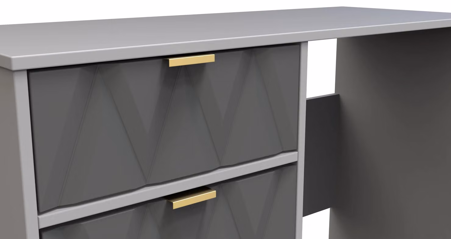 Ready Assembled 2 U Dallas 4 Drawer Vanity in Mid Grey – 4