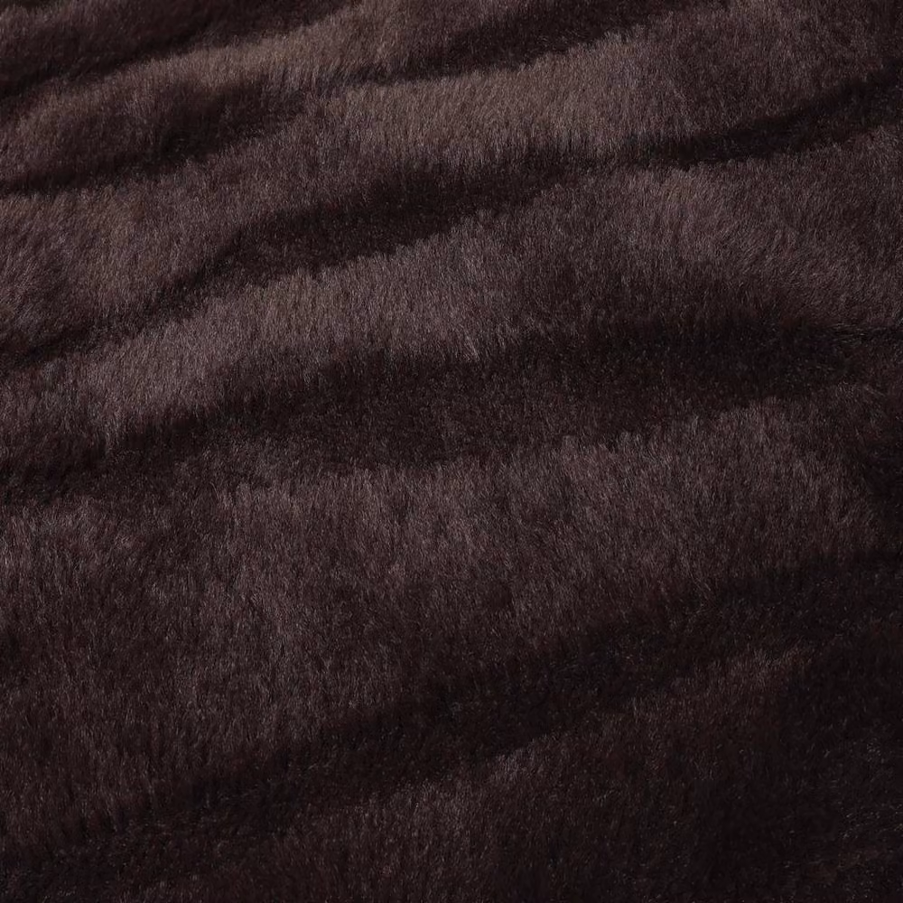 OHS Brown Faux Fur Fleece Throw Supersoft Thermal Blanket, W: 120 cm, L: 150 cm – 3