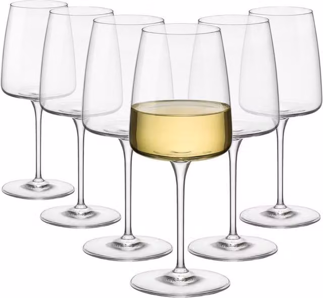 Bormioli Rocco Nexo Wine Glasses, 380ml, Pack of 6, Transparent – 1