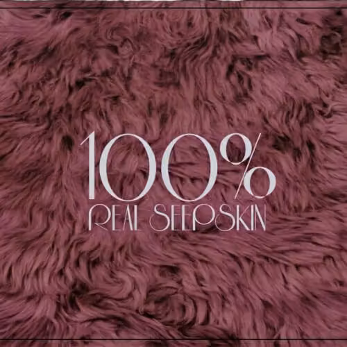 Infinity Leather Luxury Genuine Sheepskin Rug in Red, W/D/H: 90 x 60 x 1 cm – 5