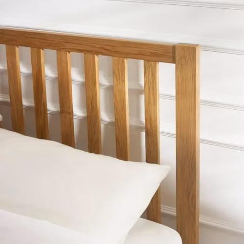 Julian Bowen Coxmoor Solid Oak Wooden Bed Frame in Brown, W/D/H: 140 x 200 x 144.5 cm – 3