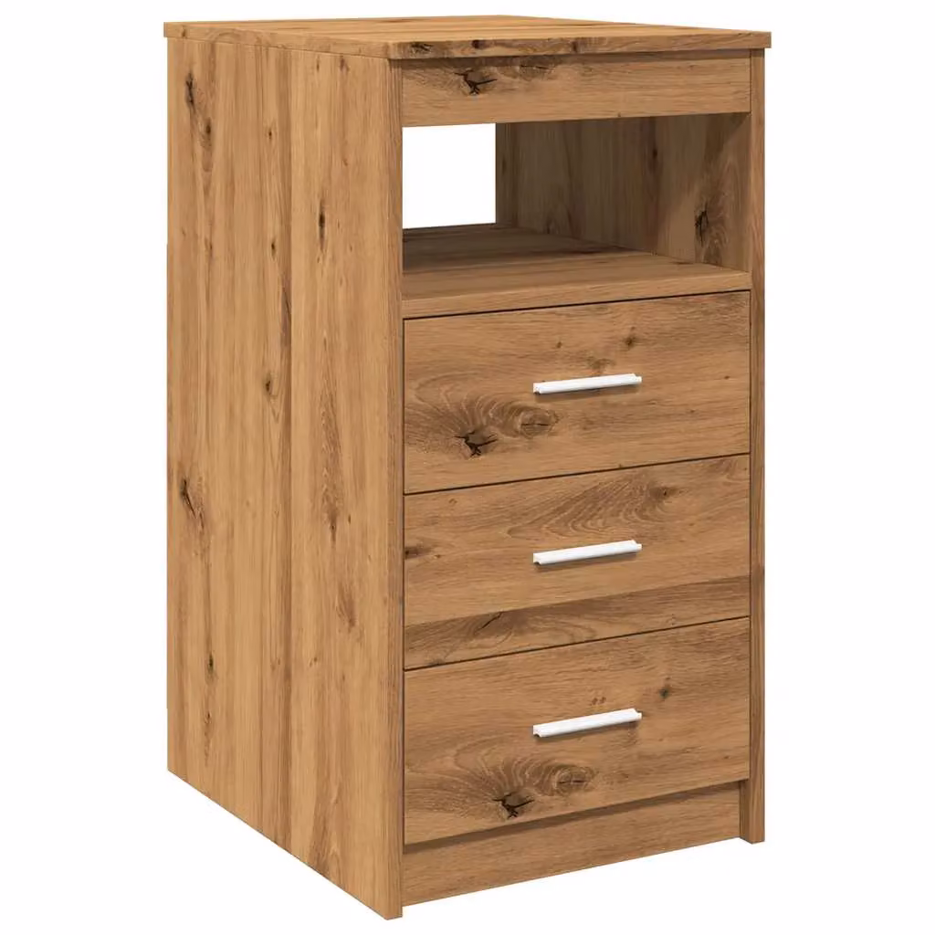 Berkfield Home Artisan Oak Drawer Cabinet in Brown, W/D/H: 40 x 50 x 76 cm – 2