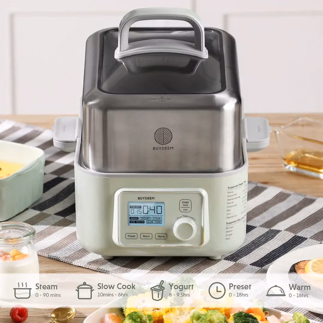 BUYDEEM BD-G564 Food Steamer in Green – 3