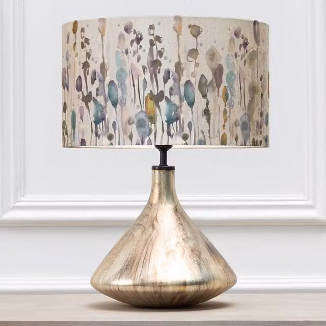 Voyage Maison Luna Table Lamp with Arley Eva Lampshade in Gold and Blue – 1
