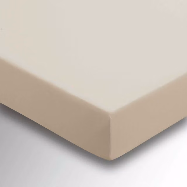 Helena Springfield Percale Cotton Fitted Sheet, Stone, 180 x 200 cm