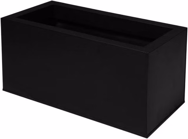 Primrose Black Steel Outdoor Planter Tub for Herb and Vegetable Gardens