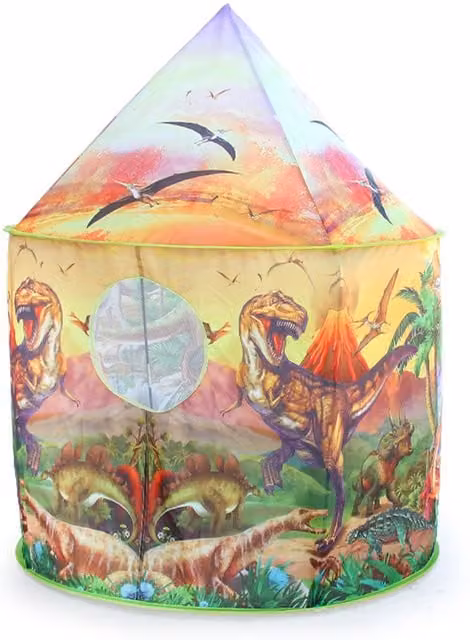 Kidkid Dinosaur Playhouse Play Tent for Kids in Green and Multicolour