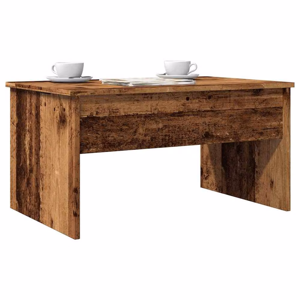 Berkfield Home Modern Rectangular Coffee Table in Brown with Lift Mechanism, W/D/H: 80 x 50.5 x 41.5 cm – 2
