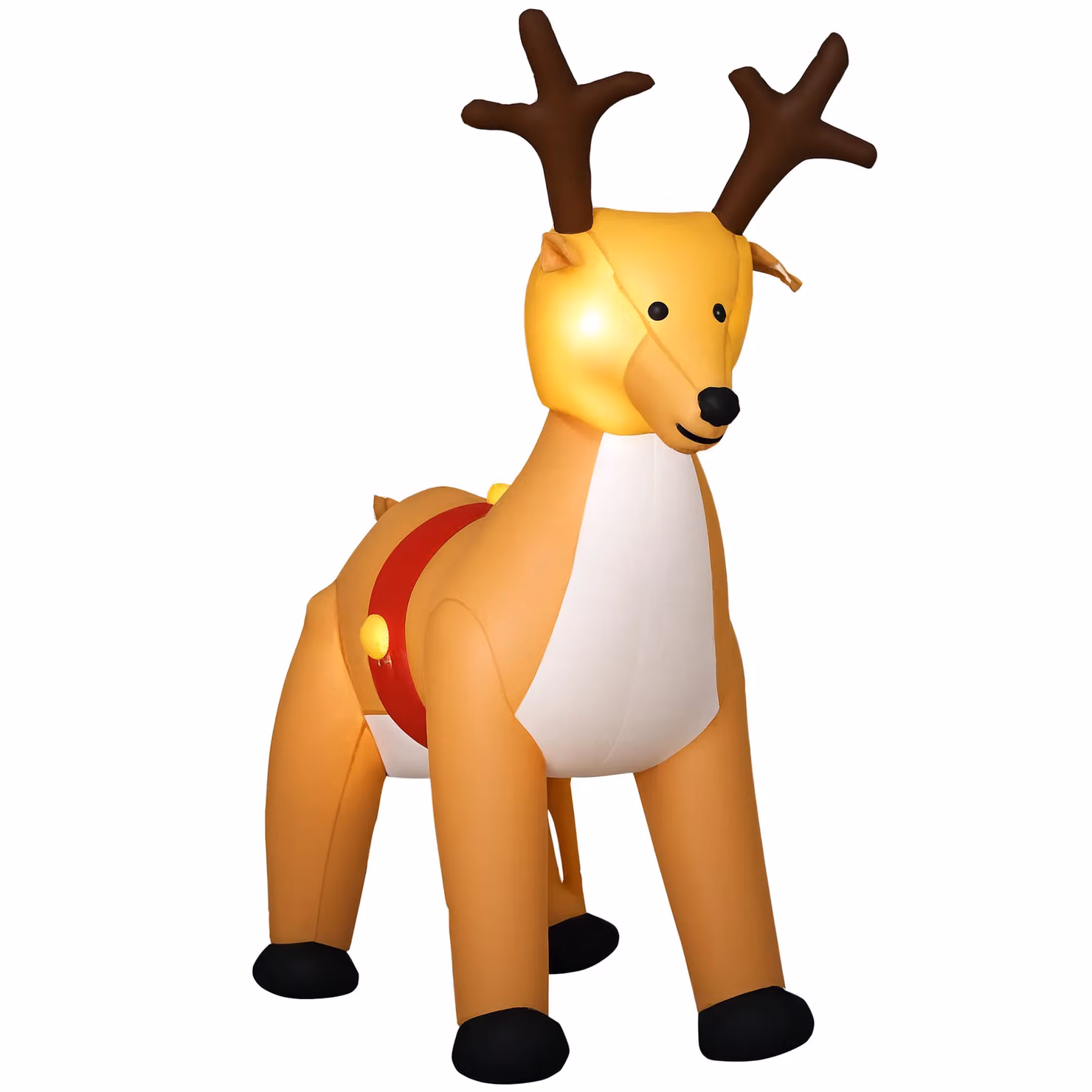 HOMCOM 6ft Inflatable Reindeer Christmas Decoration in Yellow – 2