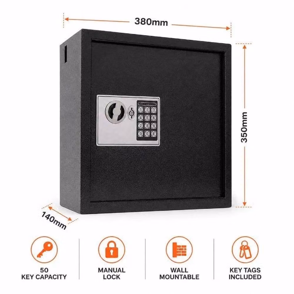 NESTLUNE Digital Electronic Battery Powered Key Safe Lock, Black, W: 100 cm, H: 60 cm – 2