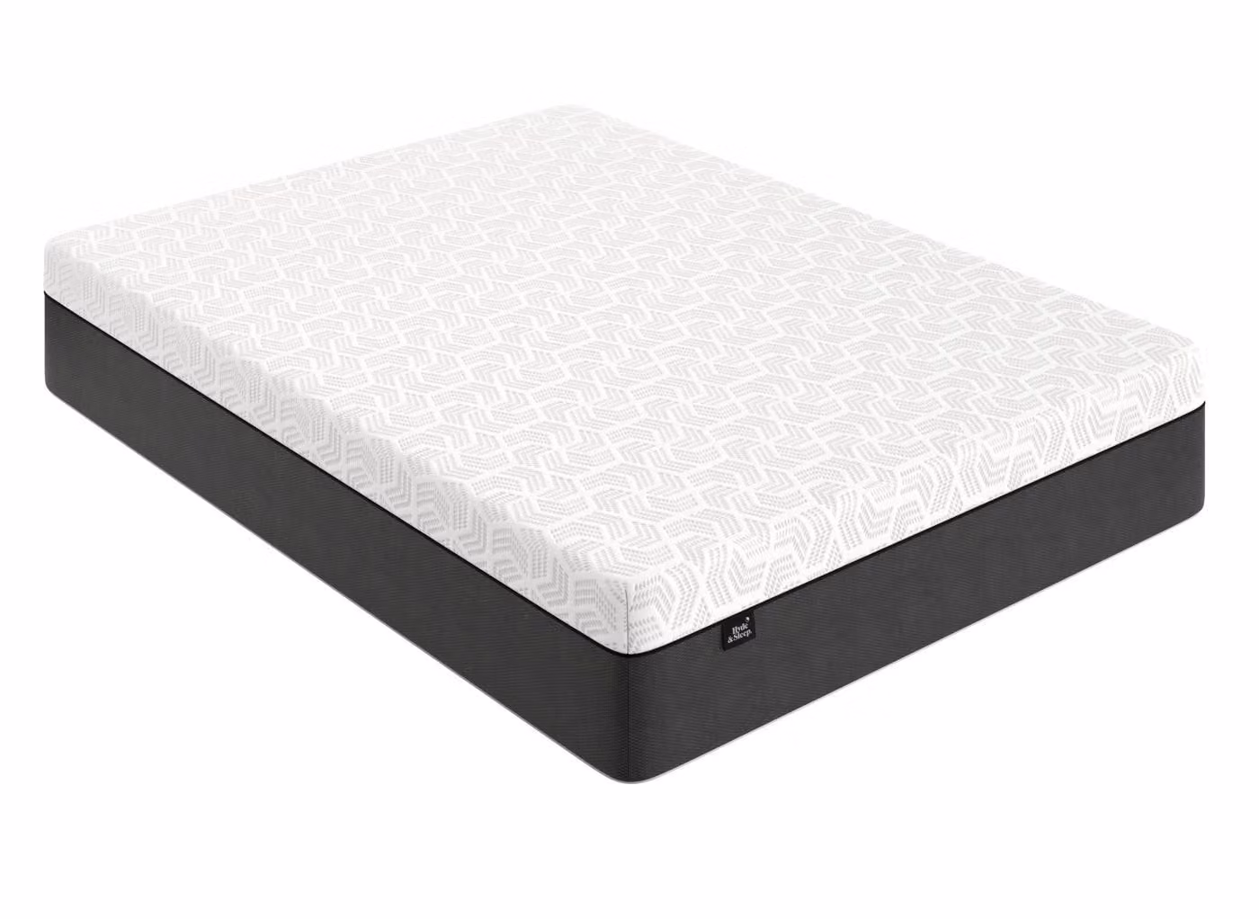 Hyde and Sleep Deluxe Ice Memory Foam Mattress in White with Temperature Regulation and Viscoelastic Foam