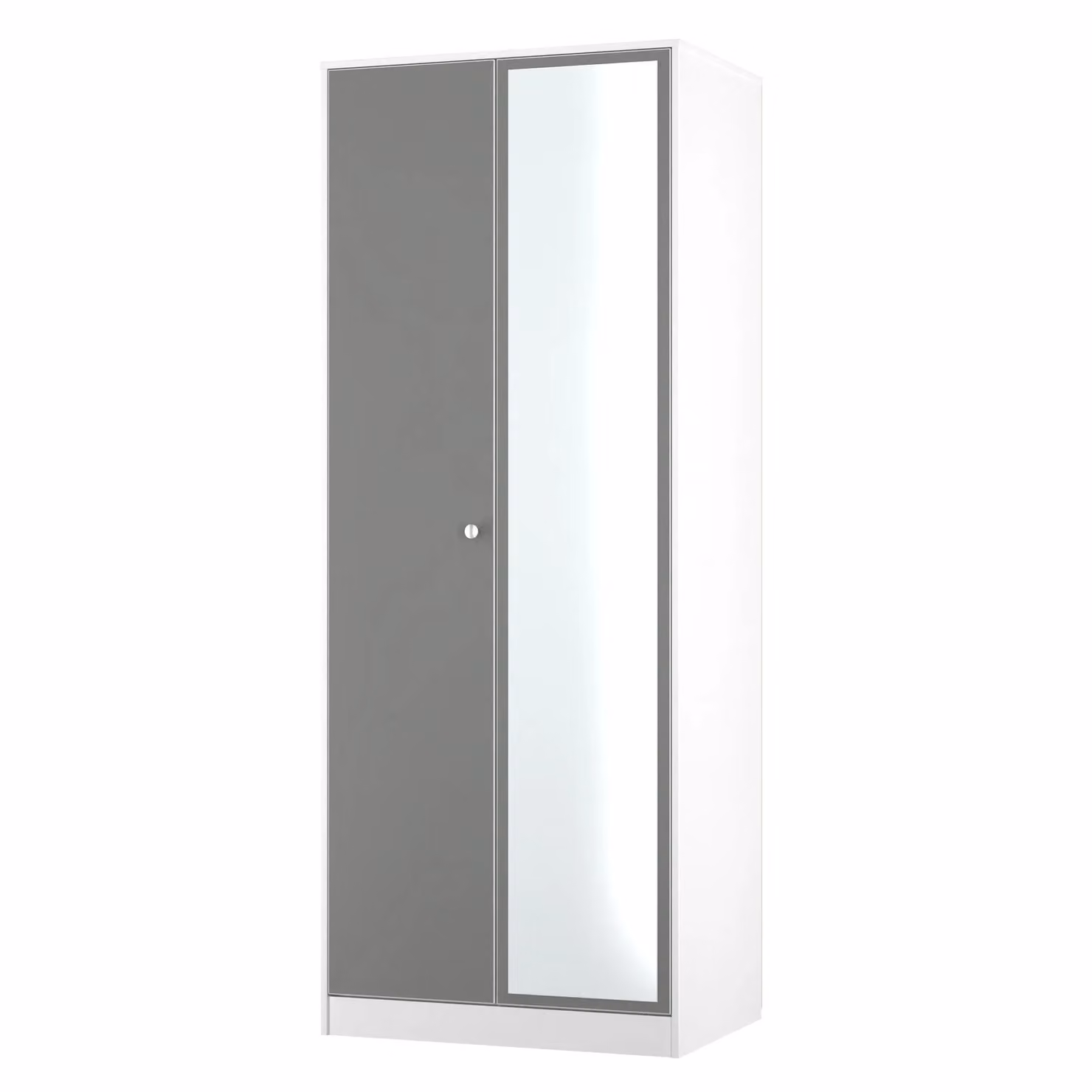 2 U Stowe Ready Assembled Tall 2 Door Mirrored Wardrobe in Mid Grey – 2
