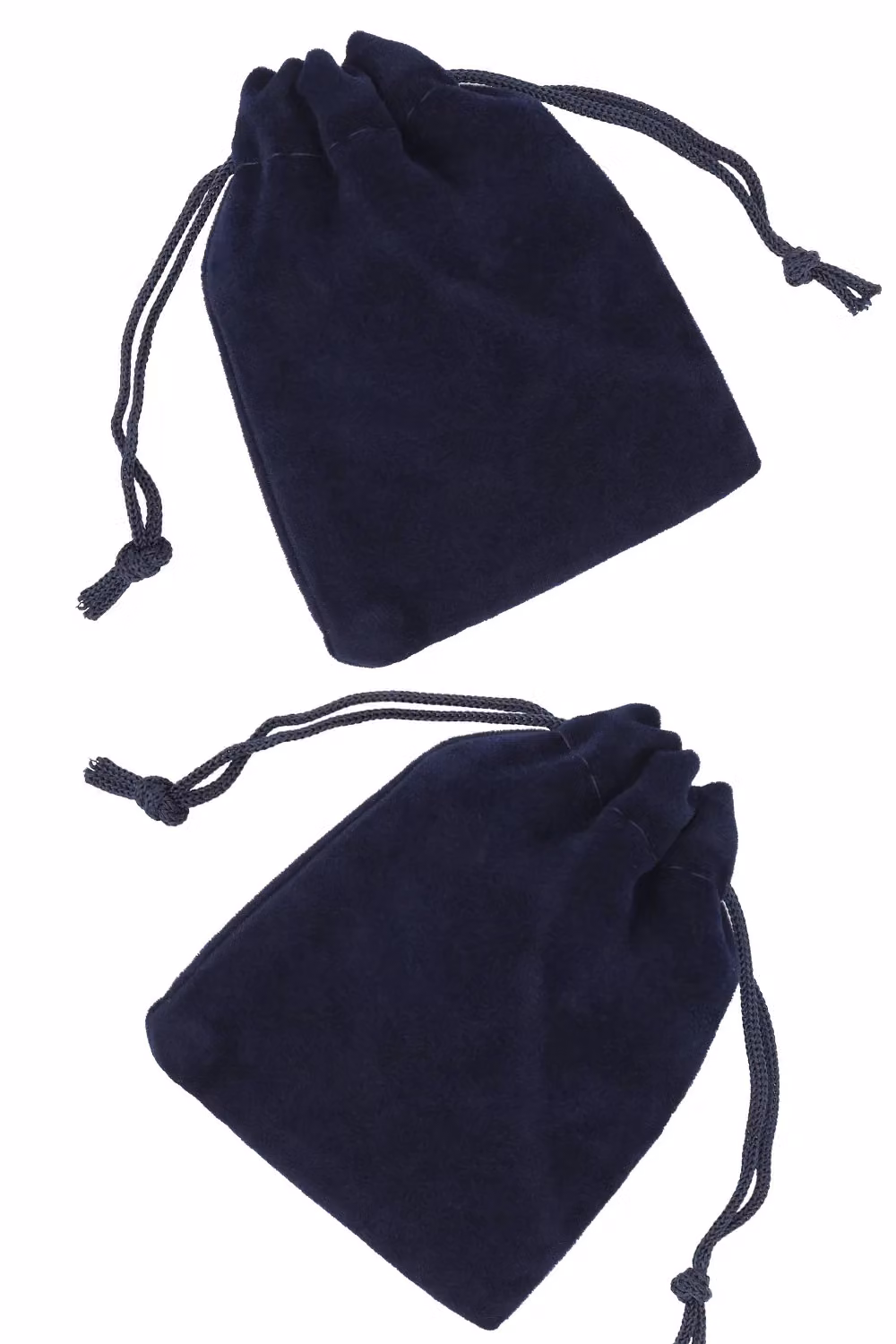 Neel Blue 10-Piece Navy Blue Velvet Drawstring Bags, W: 7 cm x H: 9 cm – 2