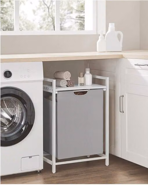 VASAGLE Laundry Basket and Hamper with Removable Bag in Grey