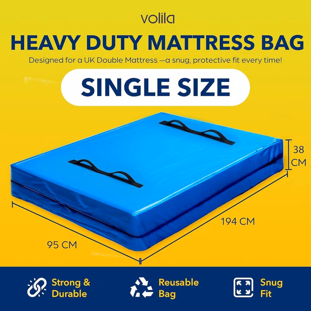 volila Waterproof and Heavy-Duty Mattress Moving Bag in Blue, Small – 2