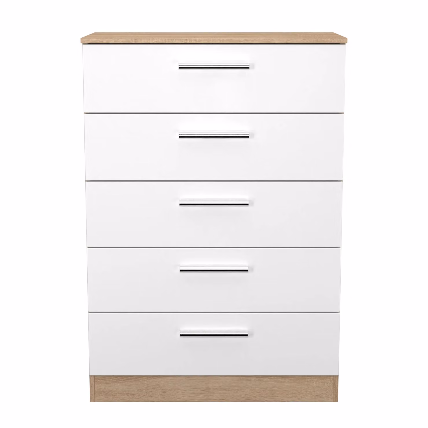 Ready Assembled 2 U Trent 5 Drawer Chest in White and Multicolour – 2