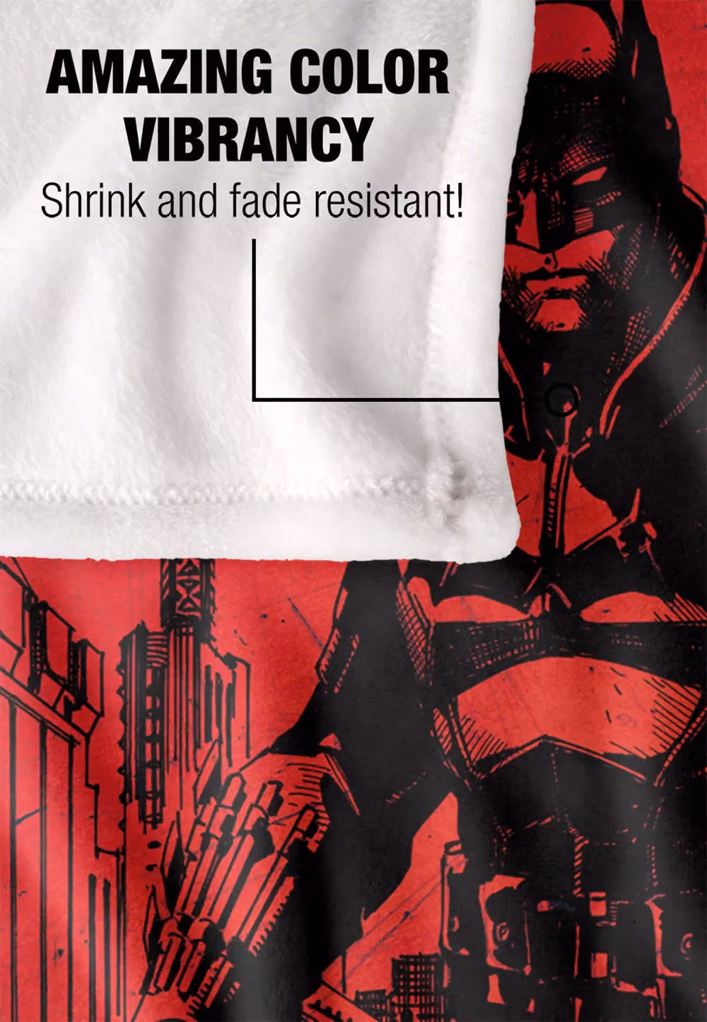 DC Comics The Batman (2022) Jim Lee Art Blanket, White, W: 152 cm, D: 127 cm – 4