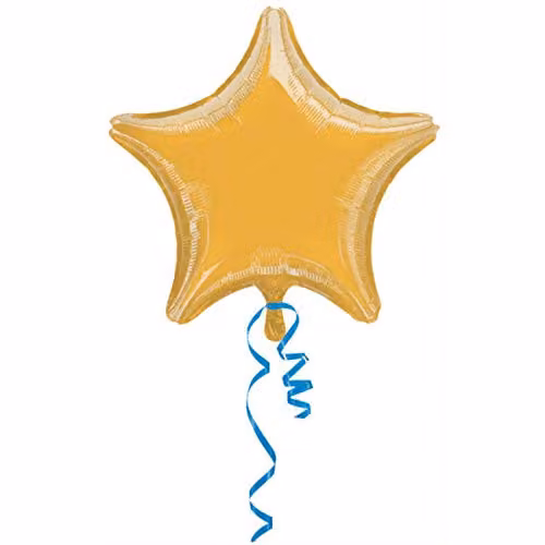 Amscan Metallic Gold and Yellow Star Foil Party Balloons