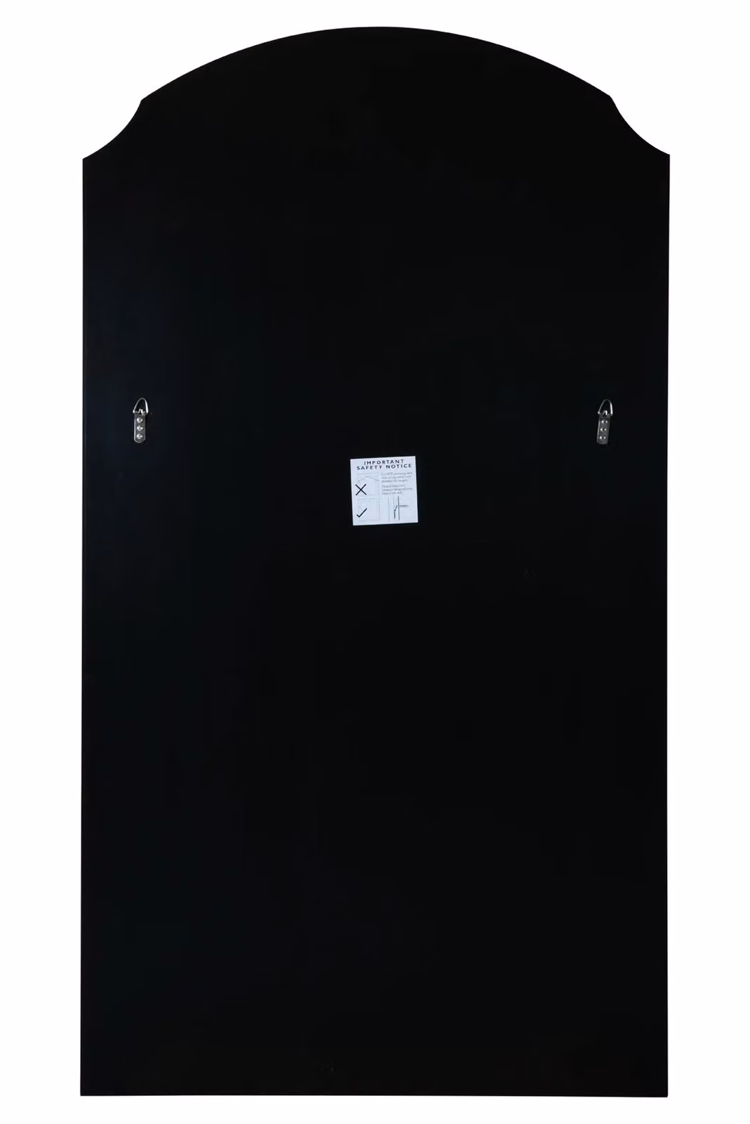 MirrorOutlet Black Edged Dual Arch Curved Edge Wall Mirror, W: 90 cm, H: 160 cm – 2
