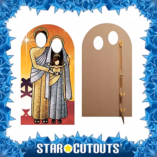 Star Cutouts Holy Religious Sacred Family Cardboard Cutout, Multi-Colour, H 174 x W 93 x D 174 cm – 2