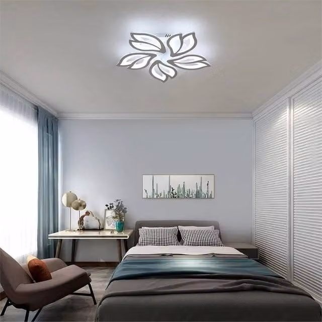 SPETLEK Modern White LED Pendant Ceiling Light with Remote Control and Dimmable Function – 1