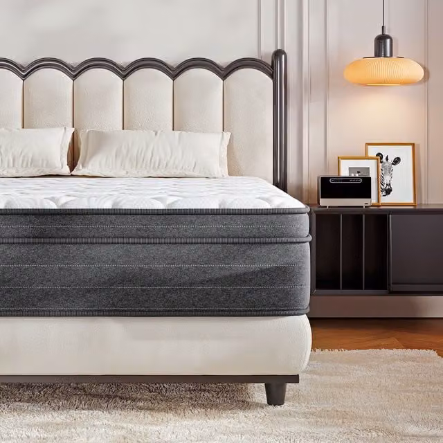 Dprodo Super King Hybrid Mattress, Medium Firm Memory Foam and Pocketed Springs, White, H 25 cm x W 200 cm x D 200 cm – 1