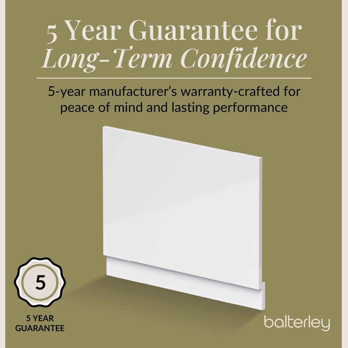 Balterley MDF Bath End Panel and Plinth in White – 2
