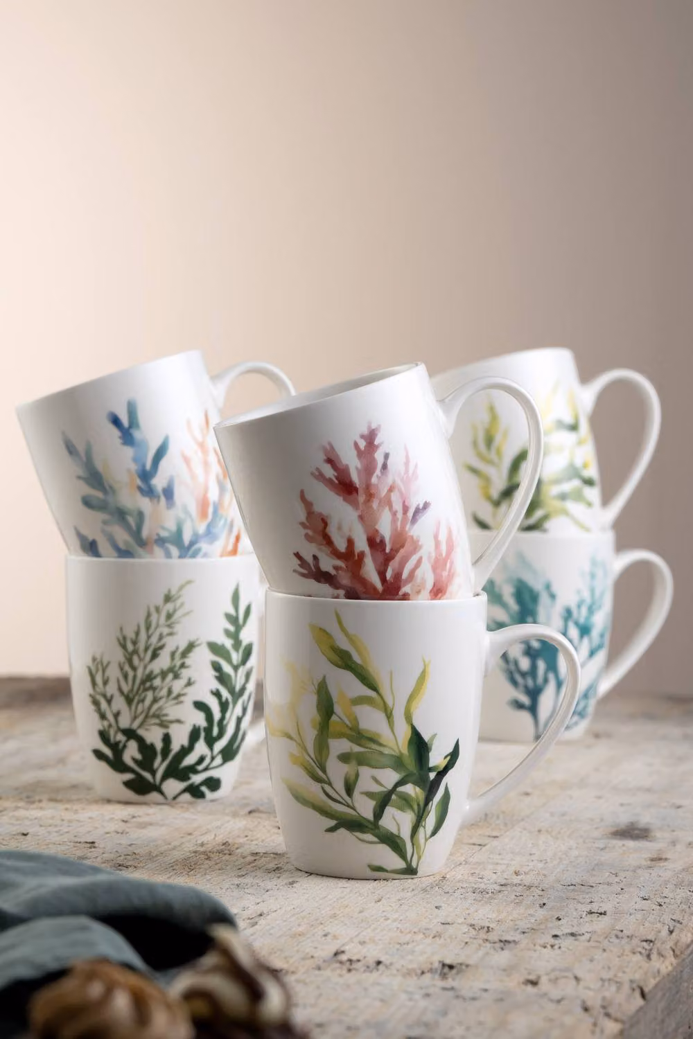 Aynsley China Atlantic Bone China Mug Set of 6 in Multicolour – 2