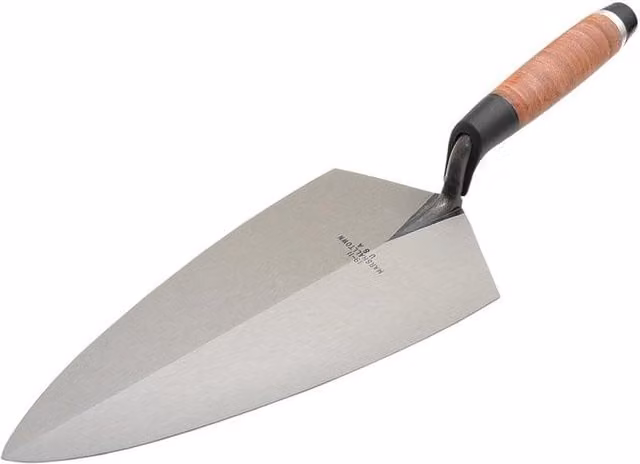 Marshalltown 19 Philadelphia Brick Trowel in Silver, Brown and Multicolour Steel