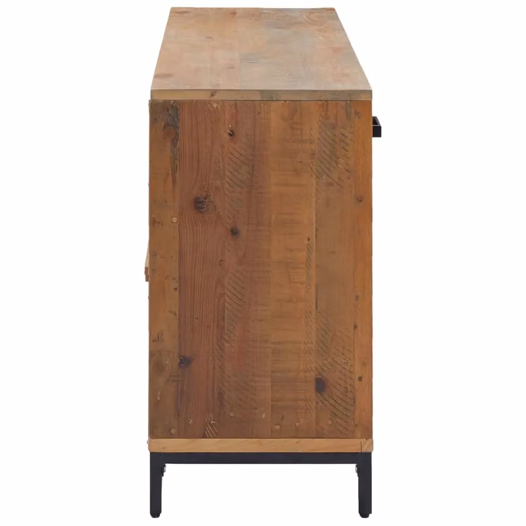 Berkfield Home Brown Solid Pinewood Sideboard, W/D/H: 110 x 35 x 70 cm – 3