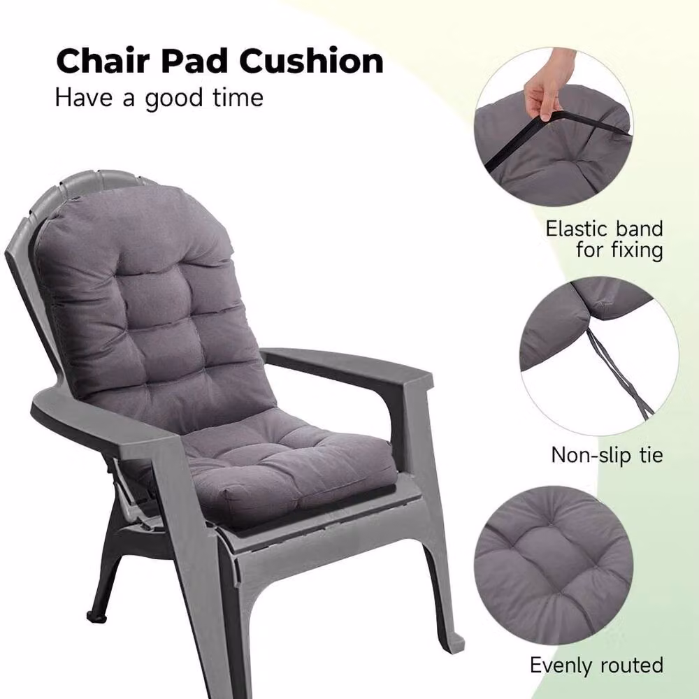 PAWNORA Chair Cushion in Dark Grey, W: 110 cm, D: 48 cm, H: 8 cm – 4