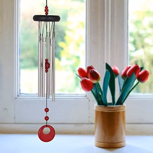 Woodstock Chimes Chakra Wind Chime in Black, Silver and Red – 2