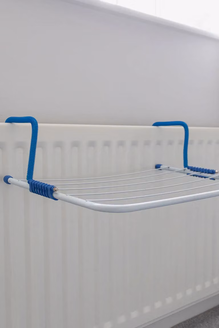 JVL Folding Clothes Radiator Drying Airer in White