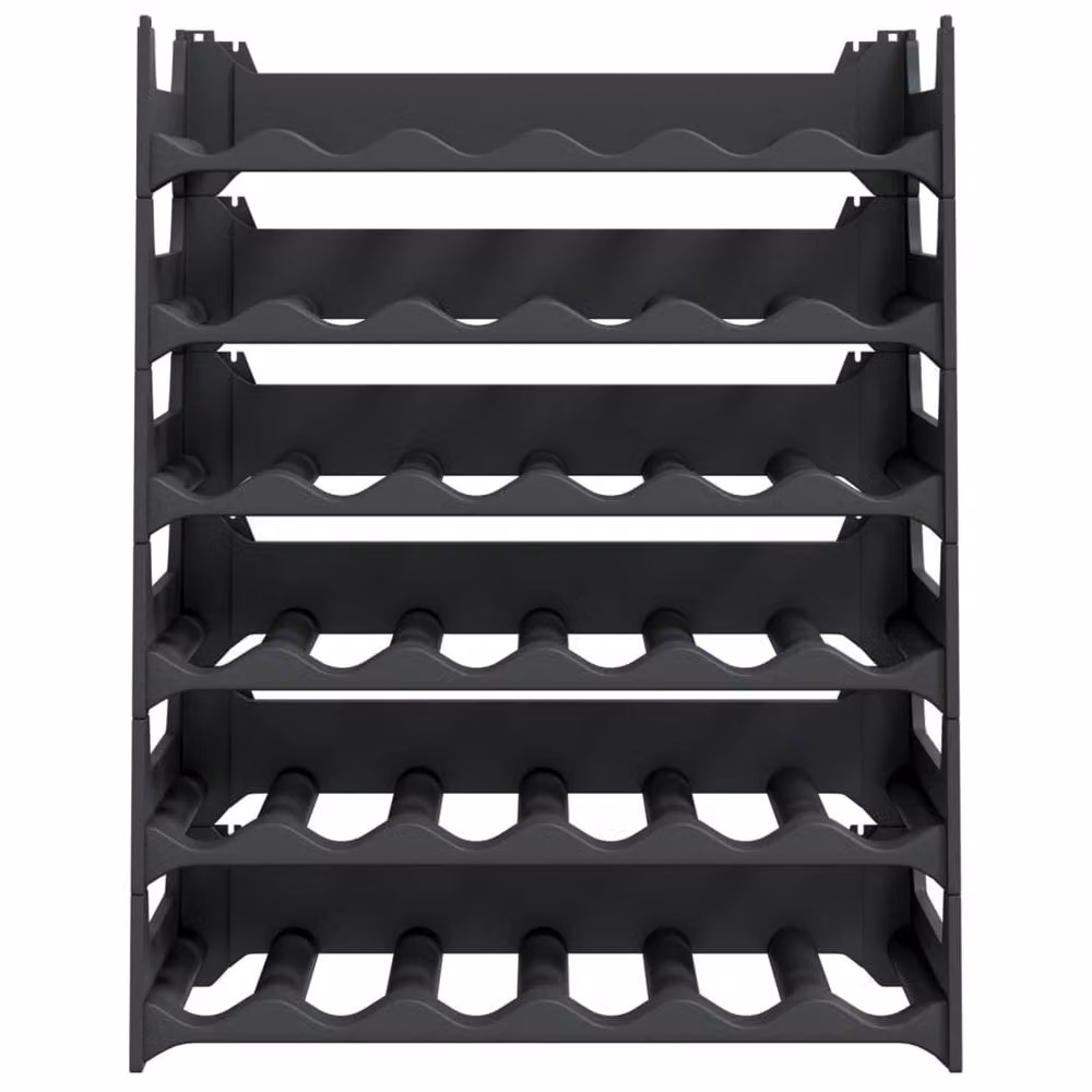 Berkfield Home Stackable Wine Rack for 36 Bottles in Matt Black – 3