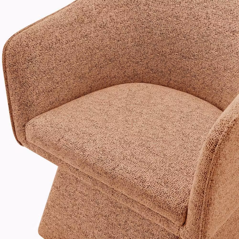 FurnitureboxUK Vera Fabric Accent Chair in Orange – 3