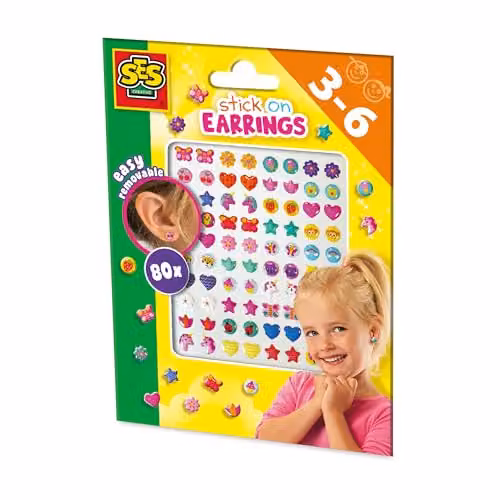 SES Creative 14049 Stick On Earrings Multicolour Creative Play Kit for Kids – 1